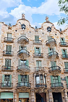 Beautiful historical landscape of the urban view Barcelona,