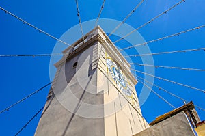 Beautiful historical tower clock on Capri island, Italy...IMAGE