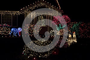 Beautiful home house christmas lights lighting