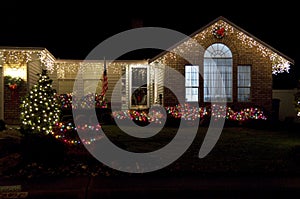 Beautiful home house christmas lights lighting