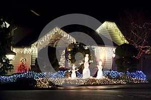 Beautiful home house christmas lights lighting