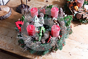 Beautiful homemade advent wreath