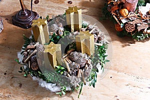 Beautiful homemade advent wreath