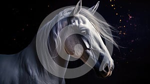 beautiful horse portrait illustration Animal wildlife
