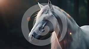 beautiful horse portrait illustration Animal wildlife