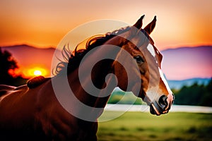 A beautiful horse. The Untamed Spirit. A Journey into the World of Horses. Generative AI