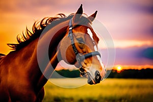 A beautiful horse. The Untamed Spirit. A Journey into the World of Horses. Generative AI