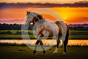 A beautiful horse. The Untamed Spirit. A Journey into the World of Horses. Generative AI