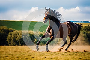 A beautiful horse. The Untamed Spirit. A Journey into the World of Horses. Generative AI