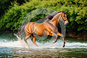 A beautiful horse. The Untamed Spirit. A Journey into the World of Horses. Generative AI