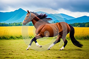 A beautiful horse. The Untamed Spirit. A Journey into the World of Horses. Generative AI