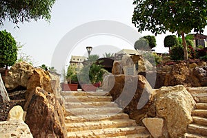 Beautiful hotel on the beach. Jordan.