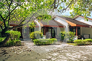 Beautiful hotel bungalows, Maldives