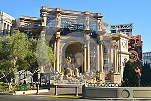 Beautiful Hotel Caesar Palace On The Las Vegas Strip. Travel Vacation