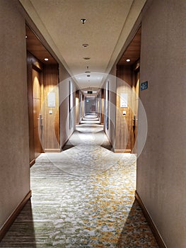 Beautiful hotel hallways