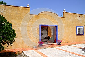 Beautiful house facade mediterranean style