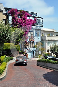 Beautiful house at Lombard Street, San Francisco photo