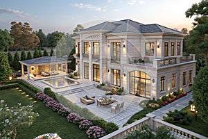 Beautiful House Villa 3D View