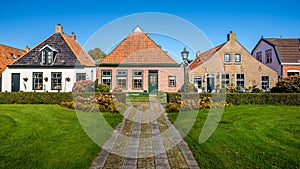 Beautiful houses on the Dutch Wadden Isle of Schiermonnikoog