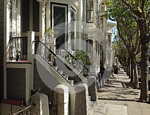 Beautiful houses in Hayes street San Francisco