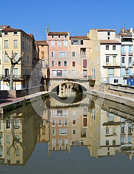 Beautiful houses in Narbonne, France