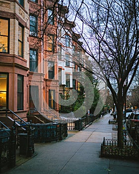 Beautiful houses in Park Slope, Brooklyn, New York photo