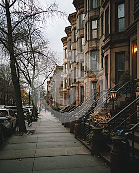 Beautiful houses in Park Slope, Brooklyn, New York photo