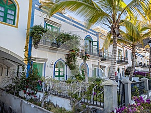 Beautiful houses Puerto de Mogan in Gran Canaria, Spain, Europe