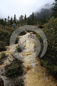 Beautiful Huanglong Nature Reserve in SiChuan of China