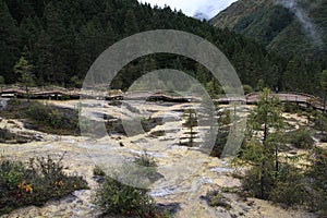 Beautiful Huanglong Nature Reserve in SiChuan of China