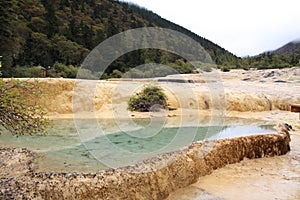 Beautiful Huanglong Nature Reserve in SiChuan of China