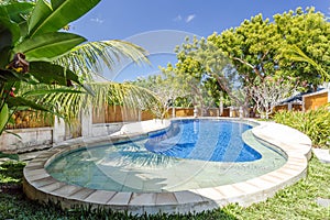 Beautiful and huge tropical swimming pool