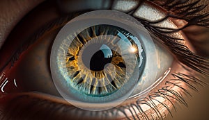 Beautiful human eye very close up macrophoto