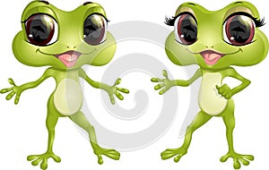 Beautiful humanoid frog