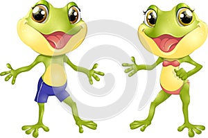 Beautiful humanoid frog