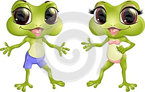 Beautiful humanoid frog