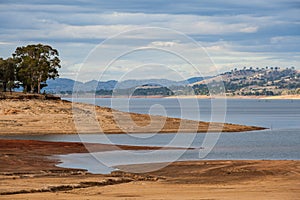 Beautiful Hume Lake amongst Victorian countryside hills photo