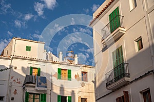 Beautiful Ibiza Town at dusk