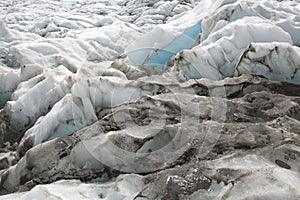Icescape on a glacier in New Zealand photo