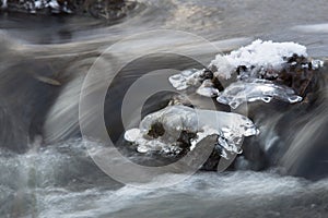 Beautiful ice on river