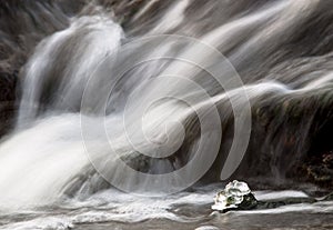 Beautiful ice on river