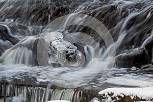 Beautiful ice on river