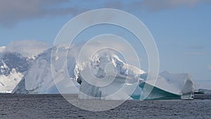 Beautiful Iceberg in Antarctica travel on ship