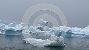 Beautiful Iceberg in Antarctica view from the land