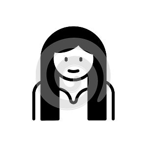 Black solid icon for Beautiful, scenic and graceful