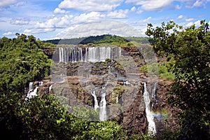 Beautiful iguazu waterfall in brasilian side