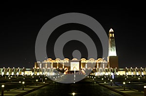 Beautiful illuminated grand Mosque of Doha