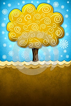 Beautiful illustration of an abstract tree photo