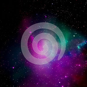 Colorful and glowing nebula. Space Background. Artwork created using generative AI