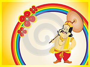 Beautiful illustration for happy onam